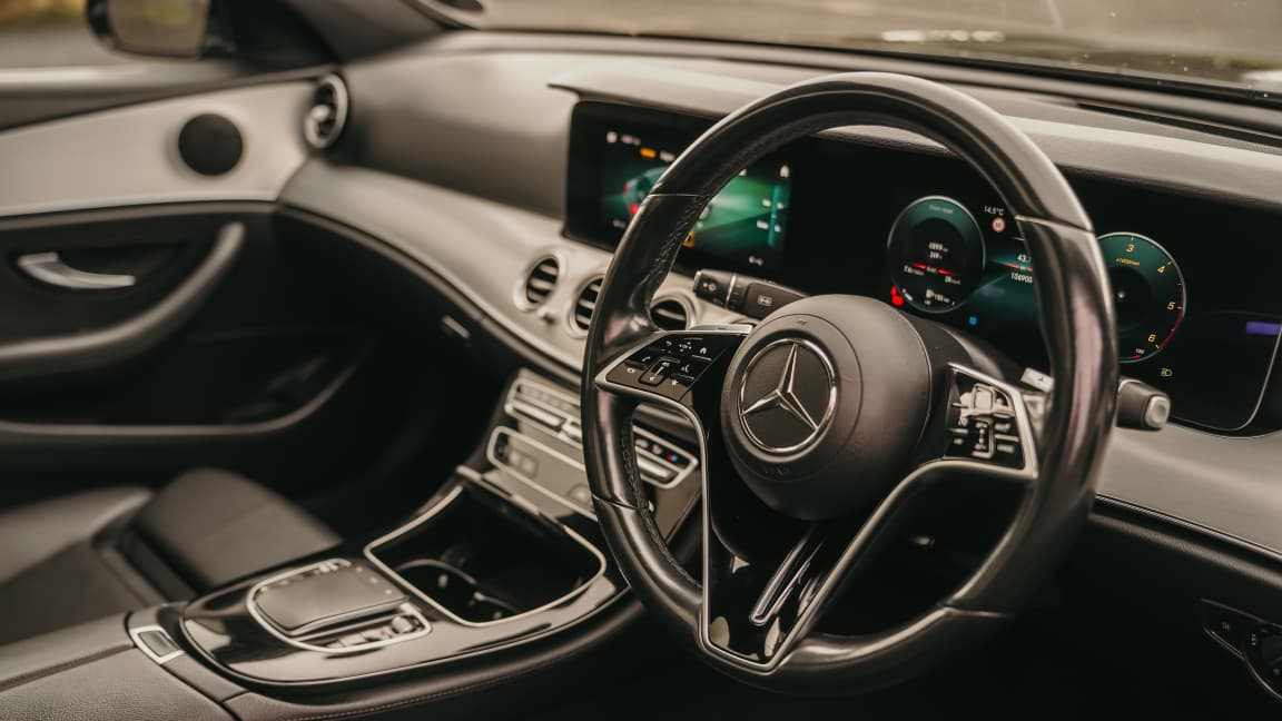 Mercedes-Benz E-Class steering wheel and digital cockpit