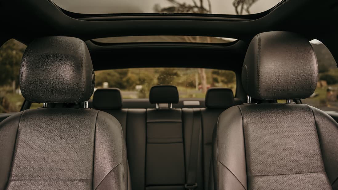 Mercedes-Benz E-Class leather seats and panoramic roof